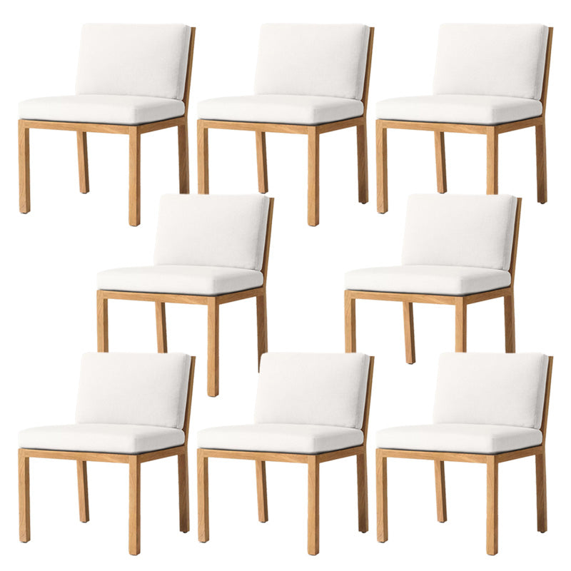 Contemporary White and Brone Patio Dining Chair with UV Protective Finish Cushion