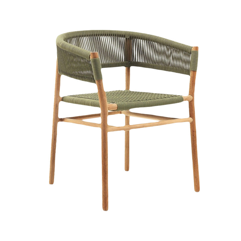 Solid Wood Tropical Patio Dining Side Chair Set of 2/4/6/8 Dining Side Chair