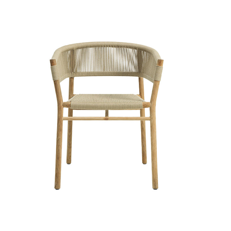 Solid Wood Tropical Patio Dining Side Chair Set of 2/4/6/8 Dining Side Chair