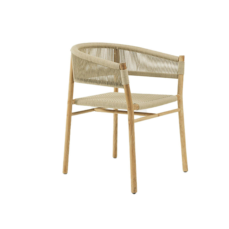 Solid Wood Tropical Patio Dining Side Chair Set of 2/4/6/8 Dining Side Chair