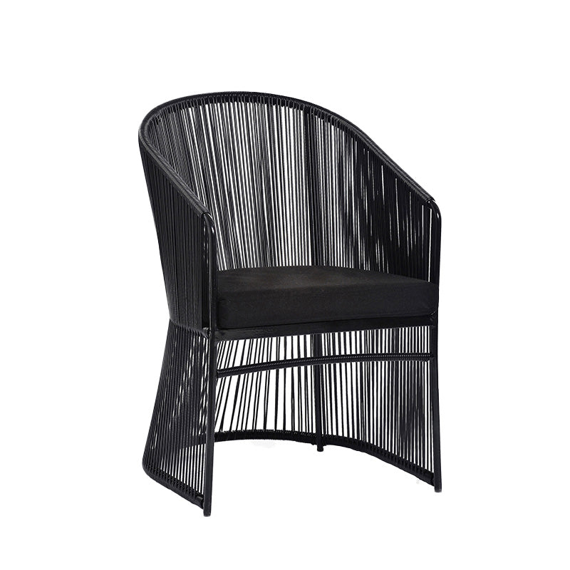 Removable Cushion Outdoor Chair with Arm Aluminum Dining Side Chair