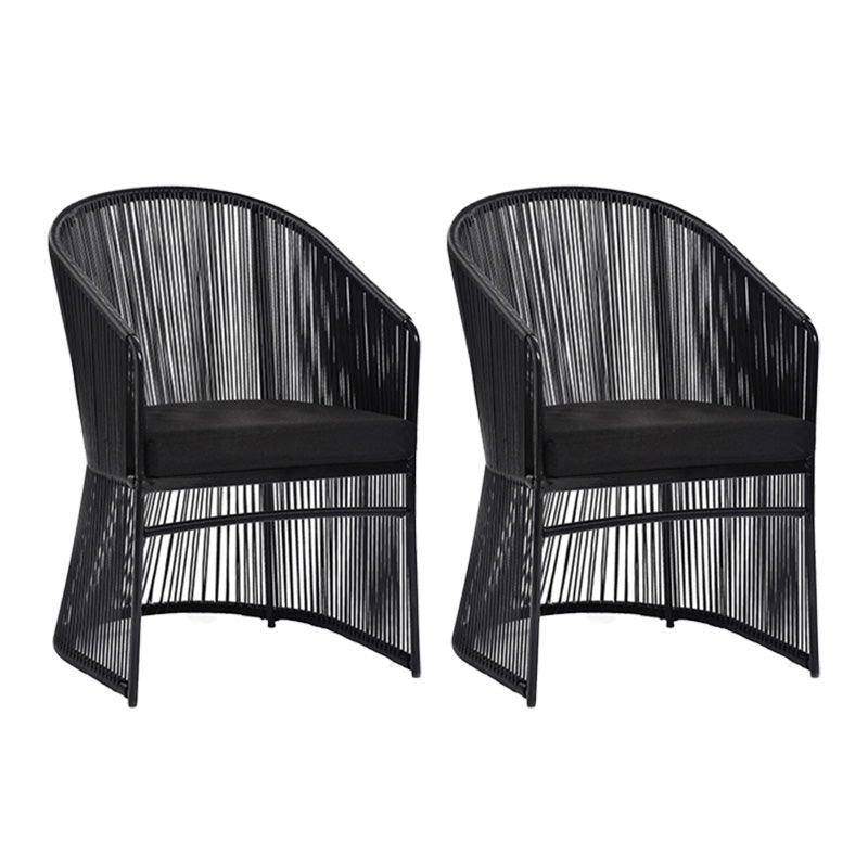 Removable Cushion Outdoor Chair with Arm Aluminum Dining Side Chair