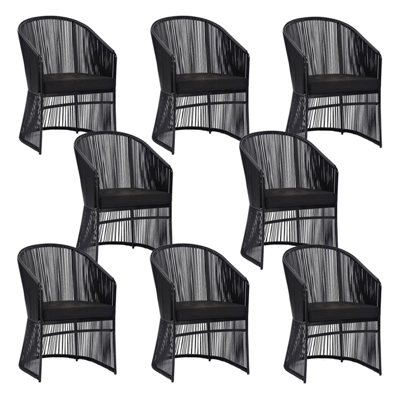 Removable Cushion Outdoor Chair with Arm Aluminum Dining Side Chair