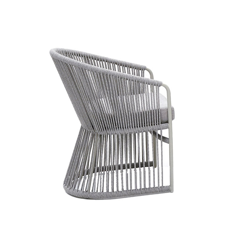 Removable Cushion Outdoor Chair with Arm Aluminum Dining Side Chair
