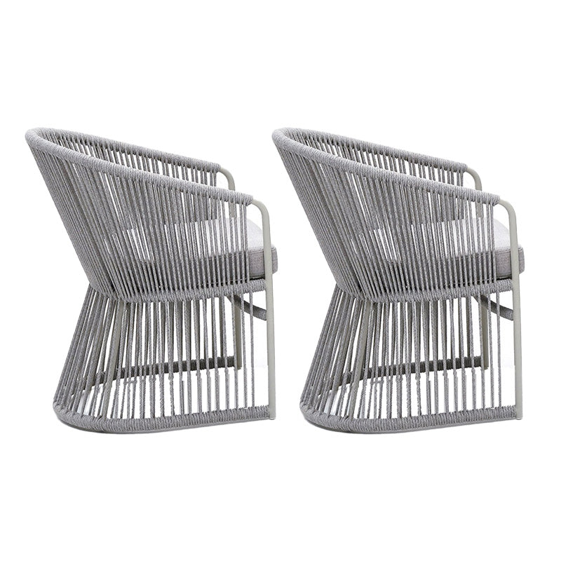 Removable Cushion Outdoor Chair with Arm Aluminum Dining Side Chair