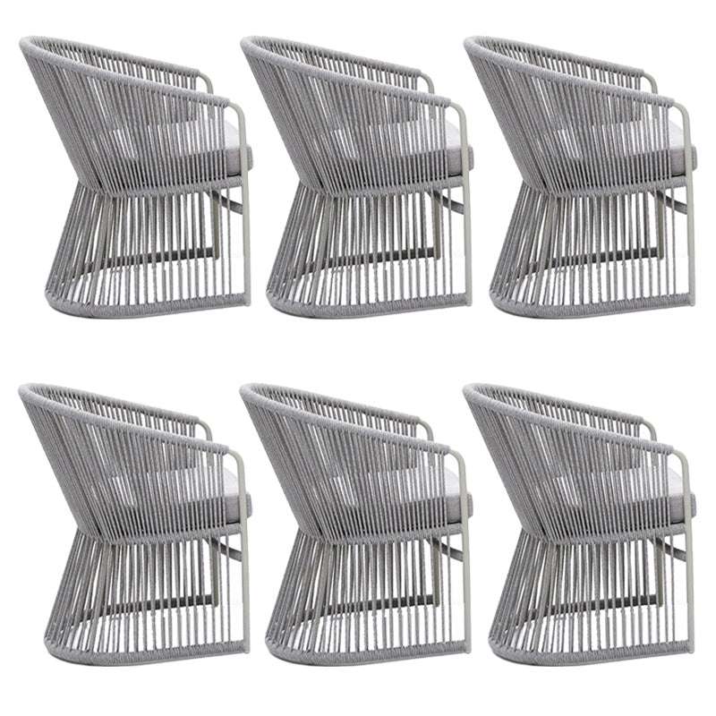 Removable Cushion Outdoor Chair with Arm Aluminum Dining Side Chair