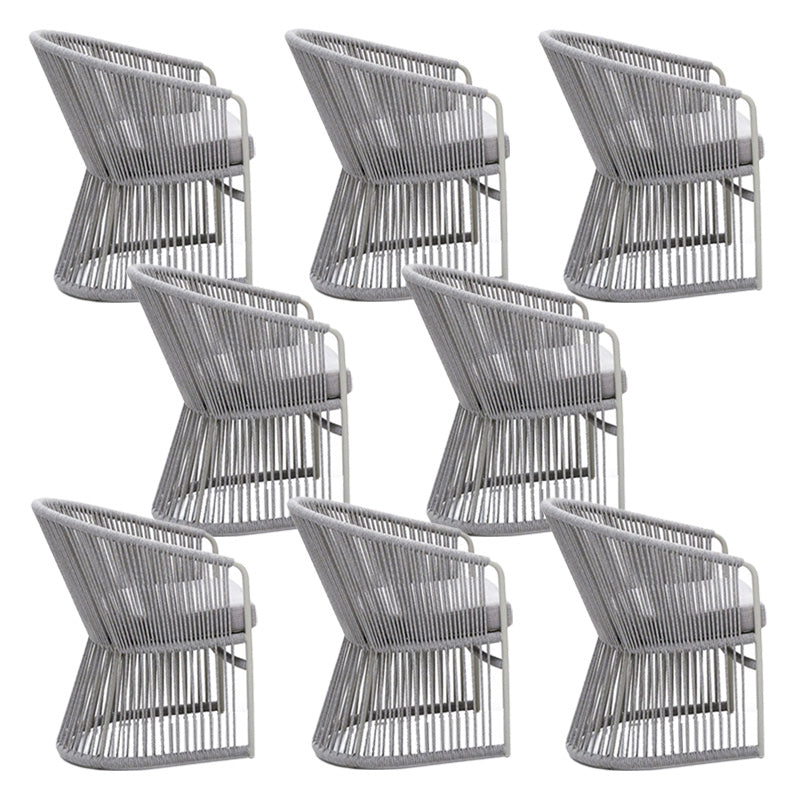 Removable Cushion Outdoor Chair with Arm Aluminum Dining Side Chair