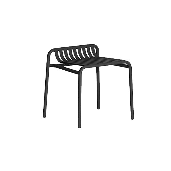 Industrial Metal Outdoor Bistro Chairs Open Back Dining Chairs in Black