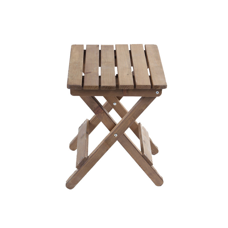 Modern Wood Folding Outdoors Dining Chairs Armless Open Back Side Chair