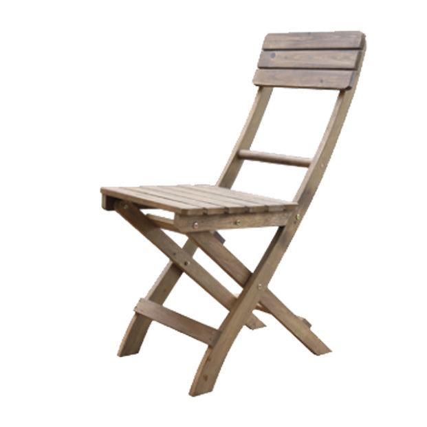 Modern Wood Folding Outdoors Dining Chairs Armless Open Back Side Chair