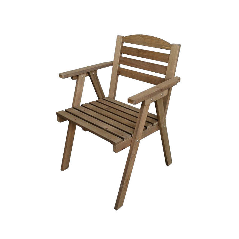 Modern Wood Folding Outdoors Dining Chairs Armless Open Back Side Chair