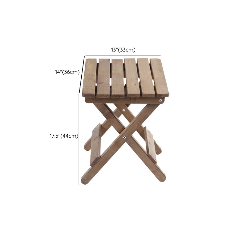 Modern Wood Folding Outdoors Dining Chairs Armless Open Back Side Chair