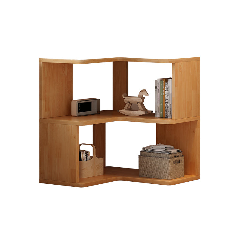 Contemporary Style Open Back Bookshelf Engineered Wood Bookcase with Shelves
