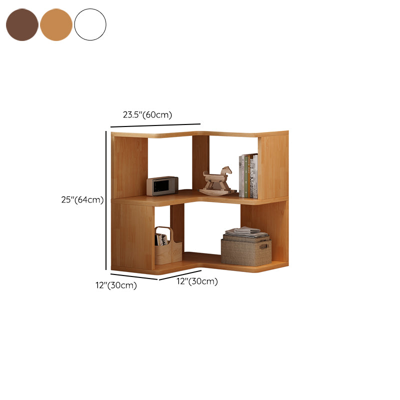 Contemporary Style Open Back Bookshelf Engineered Wood Bookcase with Shelves