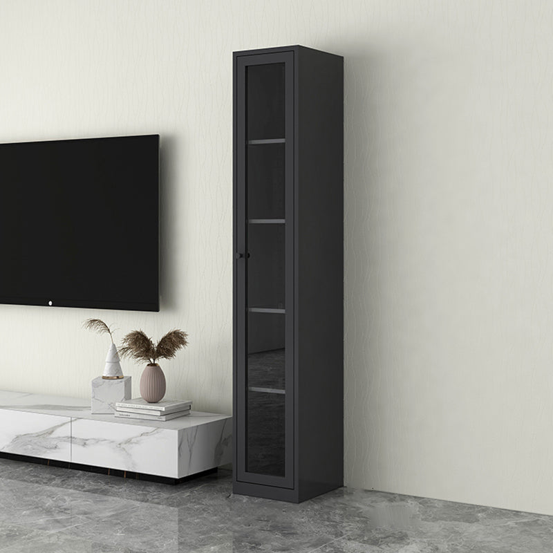 Scandinavian Standard Bookshelf Metal Closed Back Bookcase with Doors