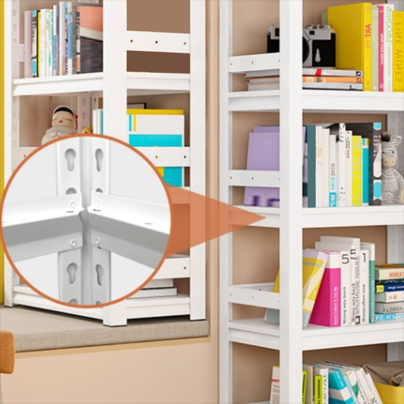 Standard Steel Open Back Bookcase Contemporary White Open Back Bookshelf