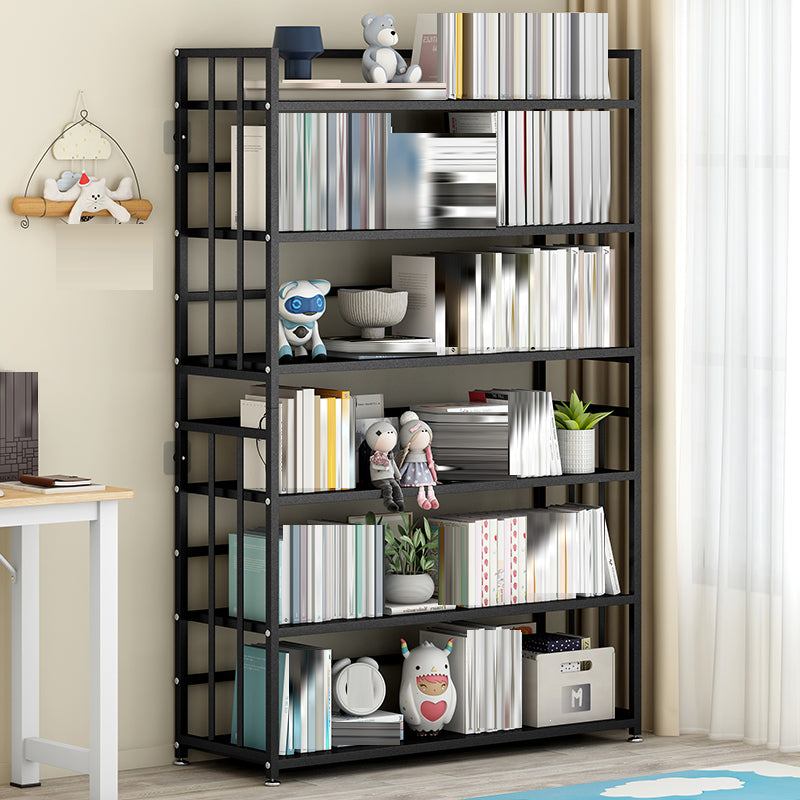Open Back Standard Bookcase Metal Modern Bookshelf with Shelves