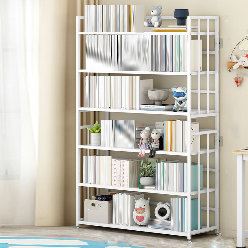 Open Back Standard Bookcase Metal Modern Bookshelf with Shelves