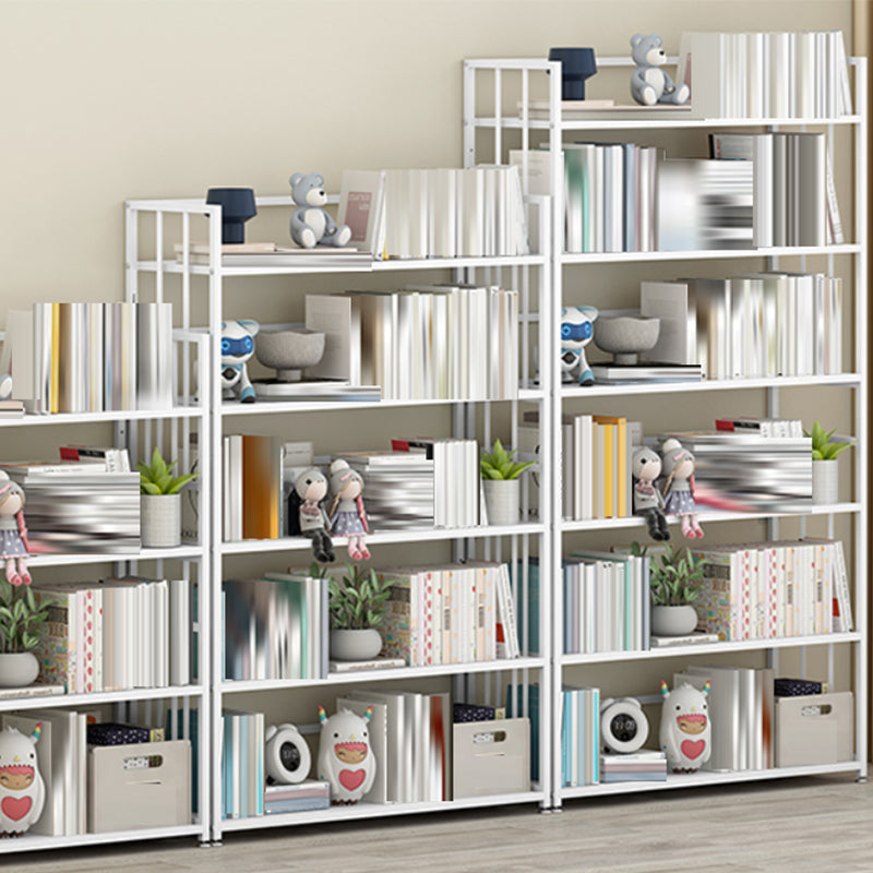 Open Back Standard Bookcase Metal Modern Bookshelf with Shelves