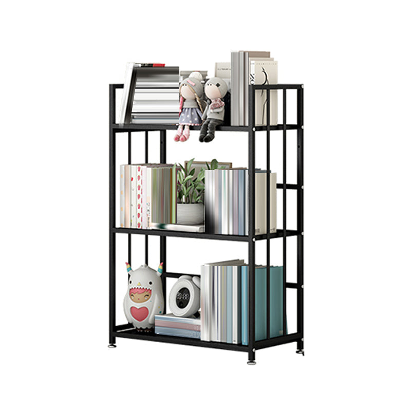 Open Back Standard Bookcase Metal Modern Bookshelf with Shelves