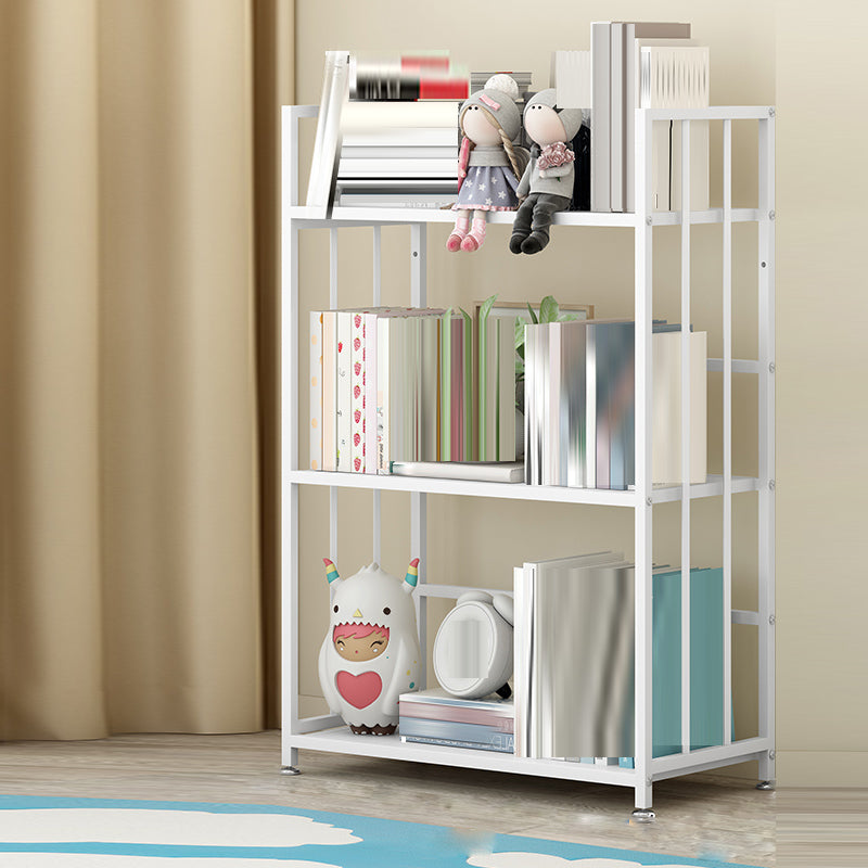 Open Back Standard Bookcase Metal Modern Bookshelf with Shelves