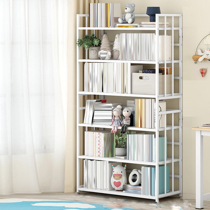 Open Back Standard Bookcase Metal Modern Bookshelf with Shelves