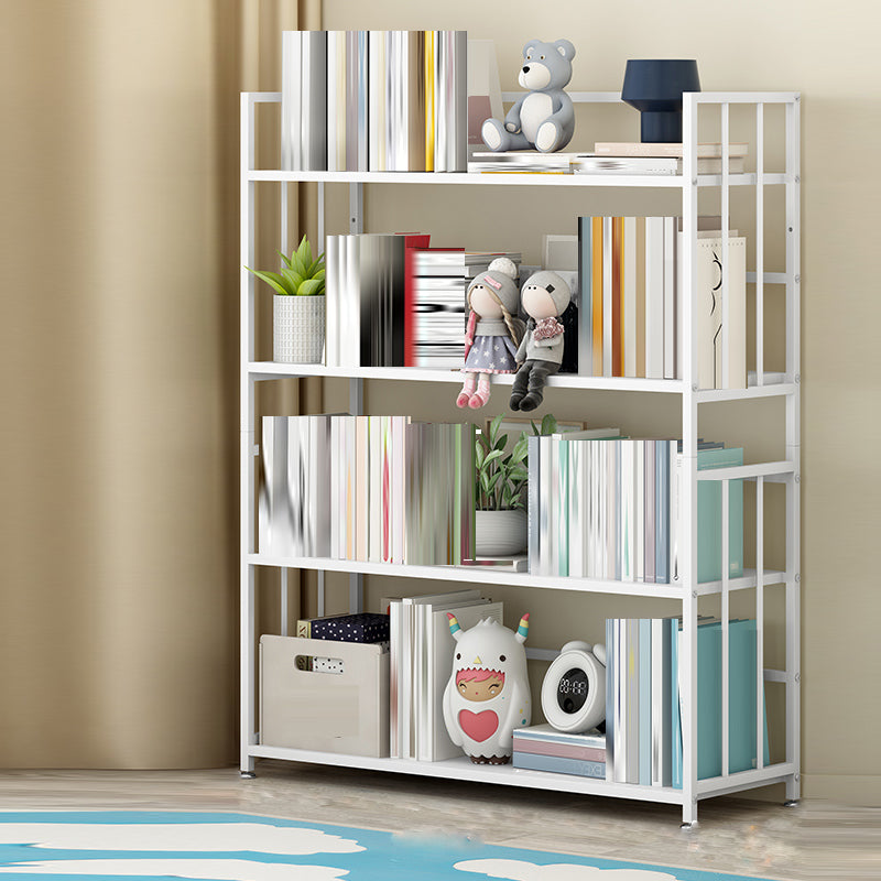 Open Back Standard Bookcase Metal Modern Bookshelf with Shelves