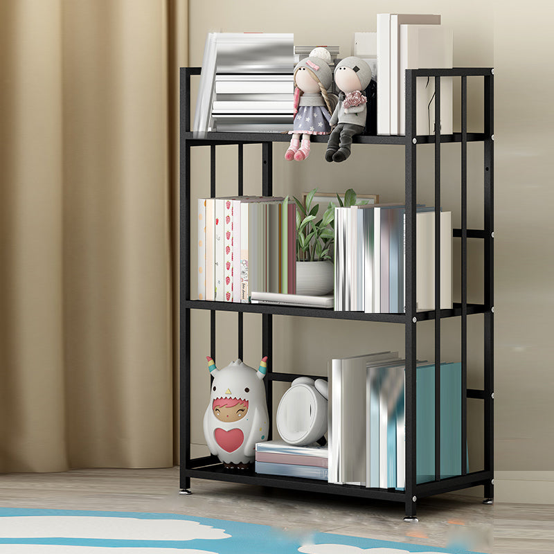 Open Back Standard Bookcase Metal Modern Bookshelf with Shelves