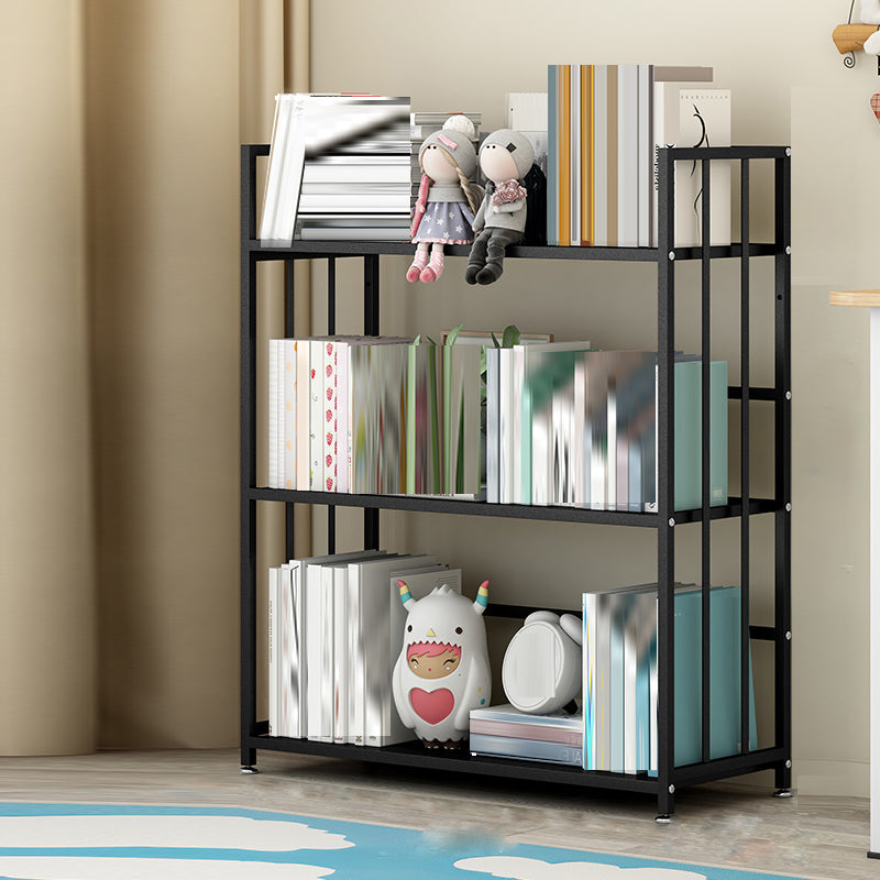 Open Back Standard Bookcase Metal Modern Bookshelf with Shelves