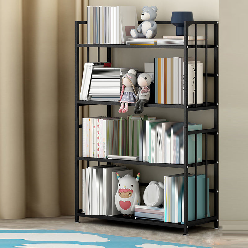Open Back Standard Bookcase Metal Modern Bookshelf with Shelves