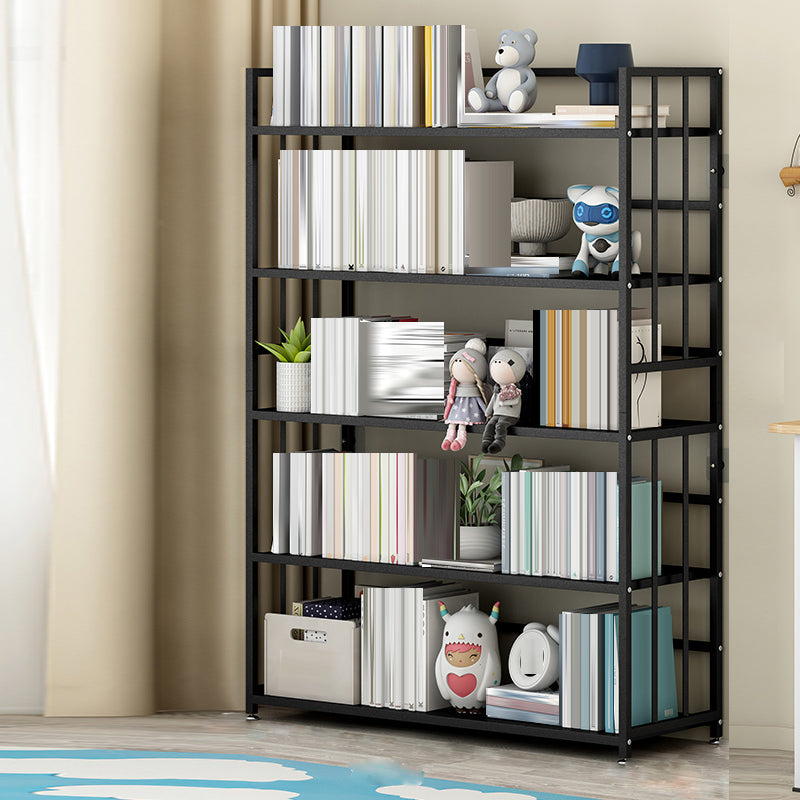 Open Back Standard Bookcase Metal Modern Bookshelf with Shelves
