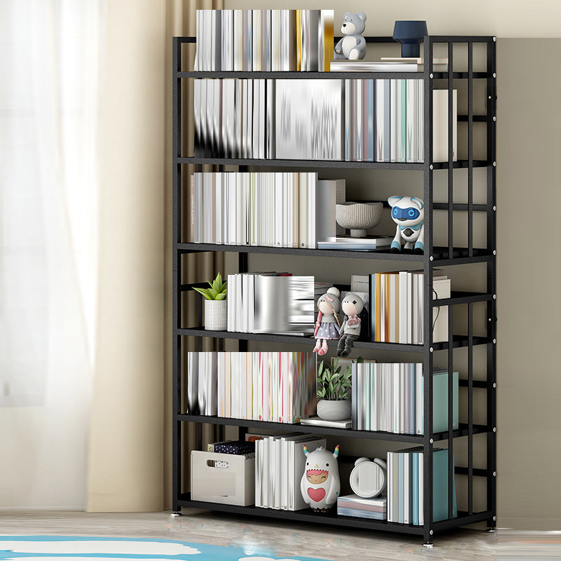 Open Back Standard Bookcase Metal Modern Bookshelf with Shelves