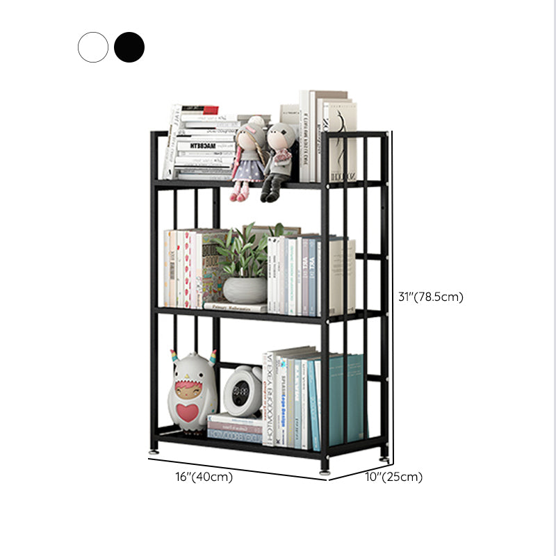 Open Back Standard Bookcase Metal Modern Bookshelf with Shelves