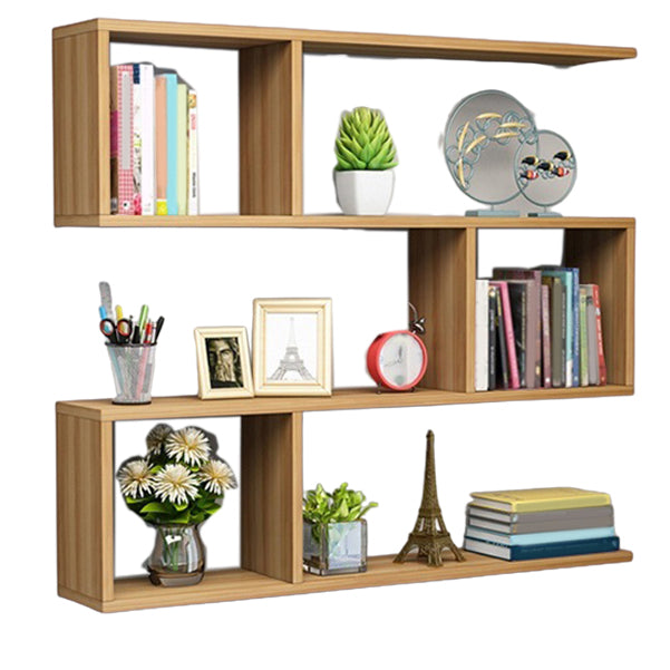 Modern Wooden Shelf Bookcase Wall Mounted Shelves Included Shelf for Bedroom