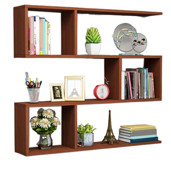 Modern Wooden Shelf Bookcase Wall Mounted Shelves Included Shelf for Bedroom