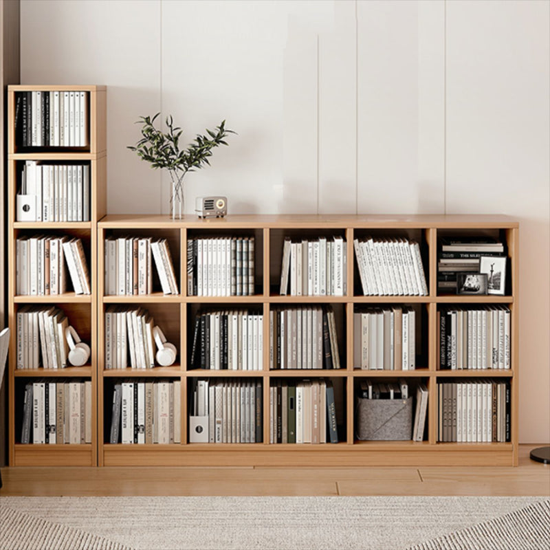Contemporary Engineered Wood Bookshelf Standard Closed Back with Shelves
