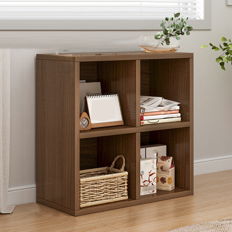 Contemporary Engineered Wood Bookshelf Standard Closed Back with Shelves