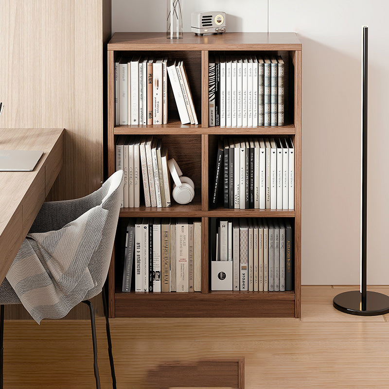 Contemporary Engineered Wood Bookshelf Standard Closed Back with Shelves