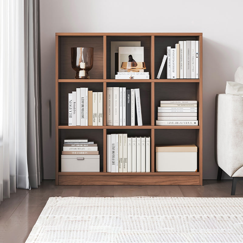 Contemporary Engineered Wood Bookshelf Standard Closed Back with Shelves