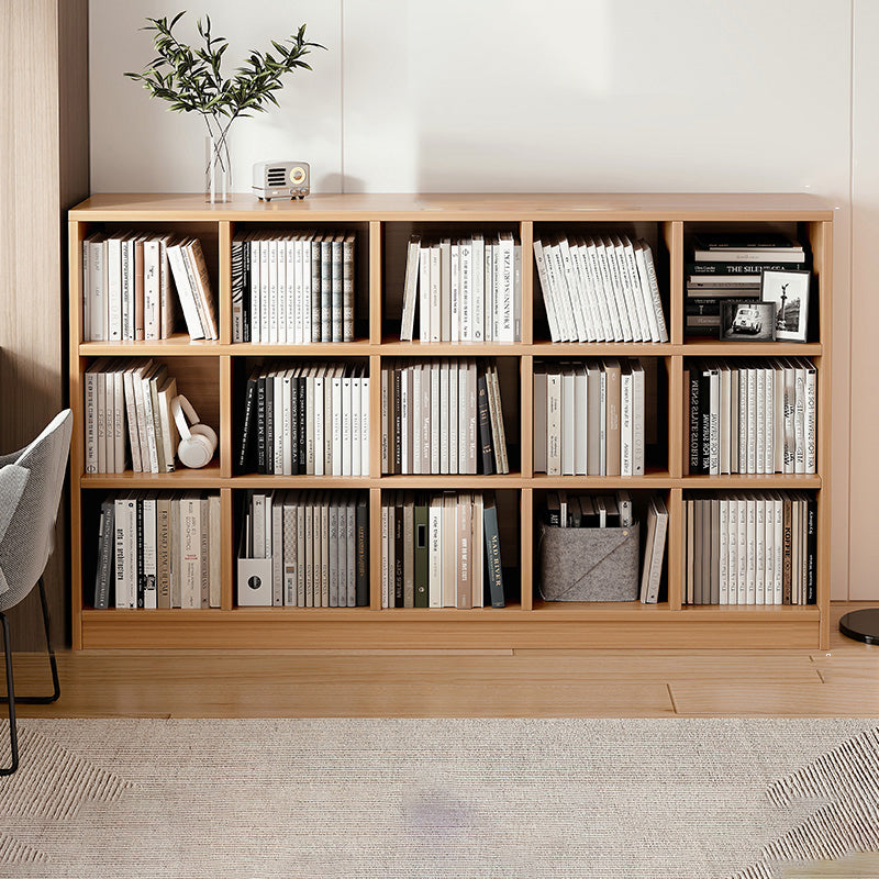 Contemporary Engineered Wood Bookshelf Standard Closed Back with Shelves