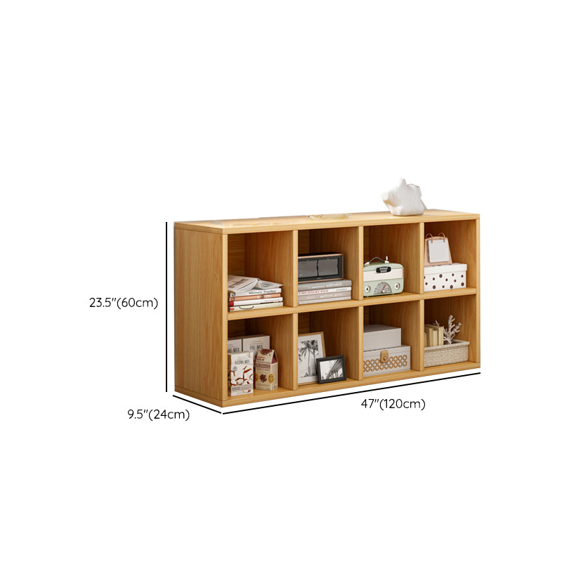 Contemporary Engineered Wood Bookshelf Standard Closed Back with Shelves
