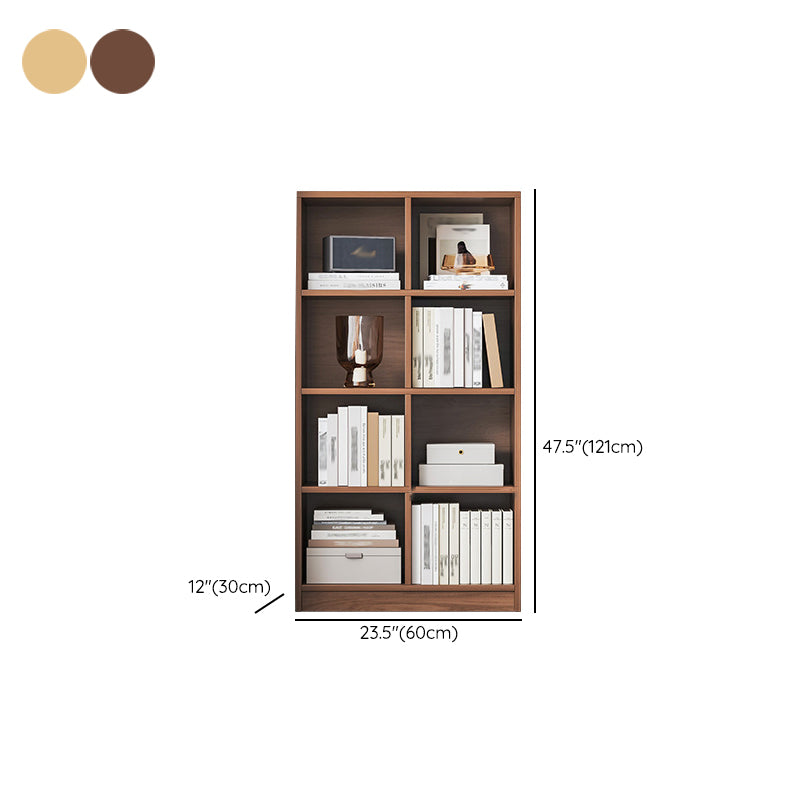 Contemporary Engineered Wood Bookshelf Standard Closed Back with Shelves