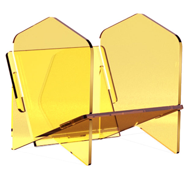 Scandinavian Acrylic Bookcase Standard Closed Back Bookshelf with Shelves