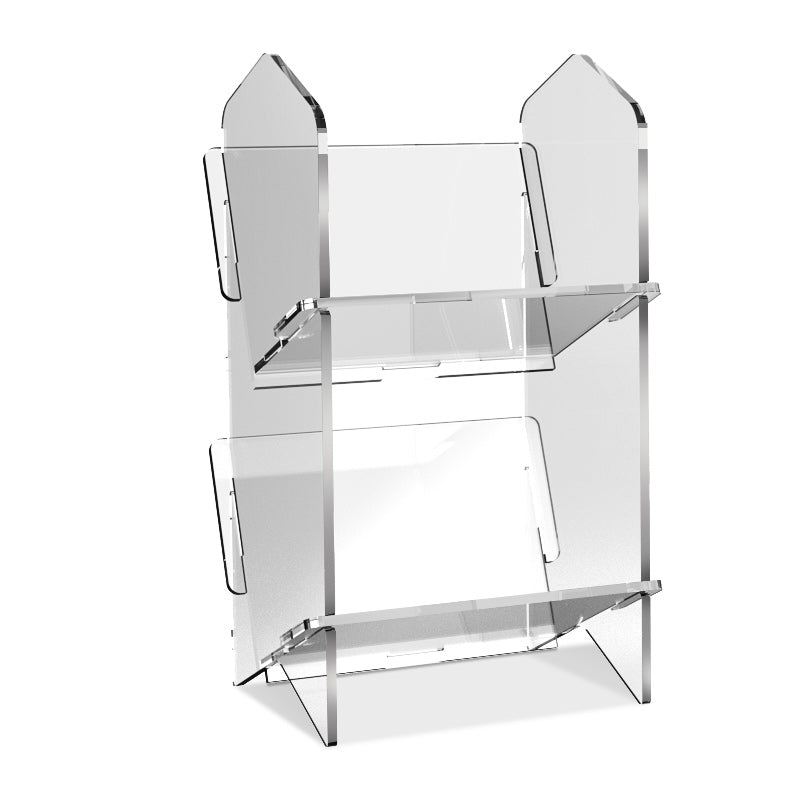Scandinavian Acrylic Bookcase Standard Closed Back Bookshelf with Shelves