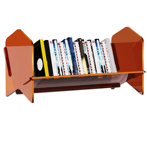 Scandinavian Acrylic Bookcase Standard Closed Back Bookshelf with Shelves