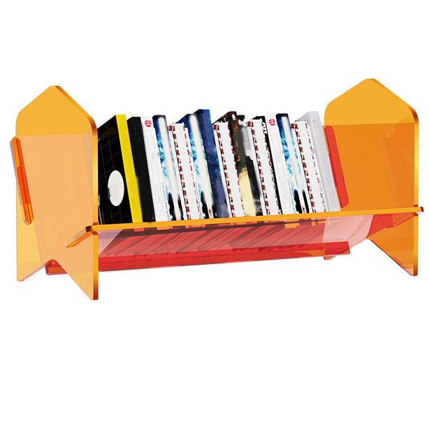 Scandinavian Acrylic Bookcase Standard Closed Back Bookshelf with Shelves