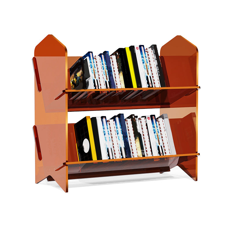 Scandinavian Acrylic Bookcase Standard Closed Back Bookshelf with Shelves