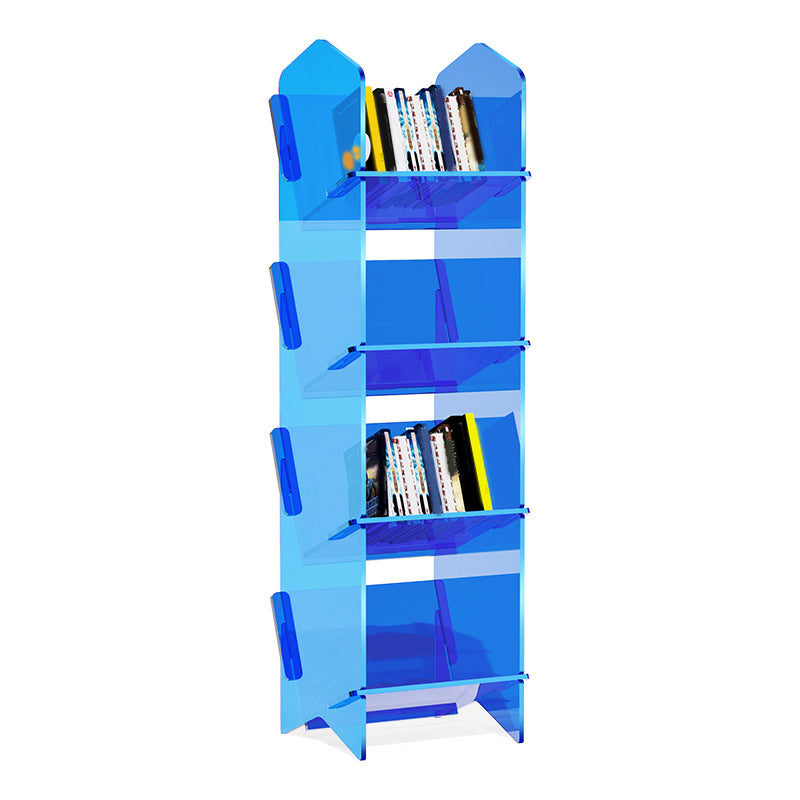 Scandinavian Acrylic Bookcase Standard Closed Back Bookshelf with Shelves