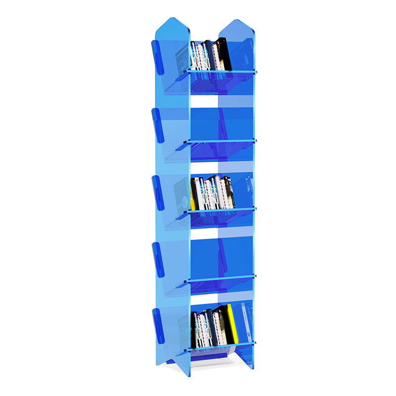Scandinavian Acrylic Bookcase Standard Closed Back Bookshelf with Shelves