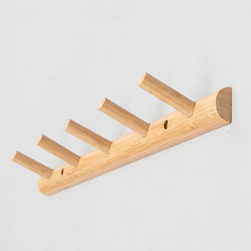 Wooden Coat Rack Contemporary Style Home Wall Hanging Coat Hanger